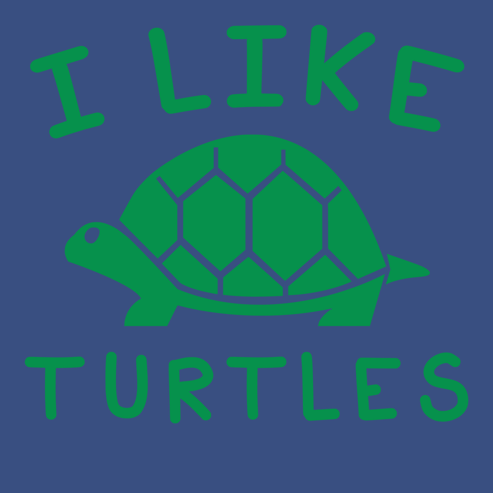 I Like Turtles T-Shirt BLUE