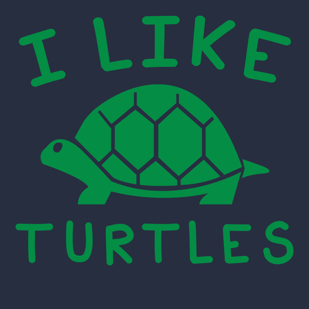 I Like Turtles T-Shirt NAVY