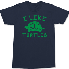 I Like Turtles T-Shirt NAVY