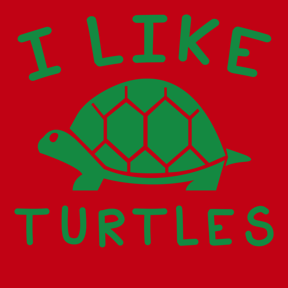 I Like Turtles T-Shirt RED