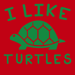 I Like Turtles T-Shirt RED