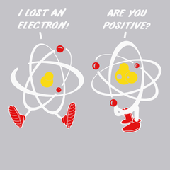 I Lost An Electron Are You Positive T-Shirt SILVER