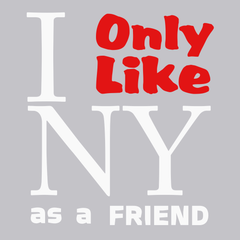 I Only Like New York As a Friend T-Shirt SILVER