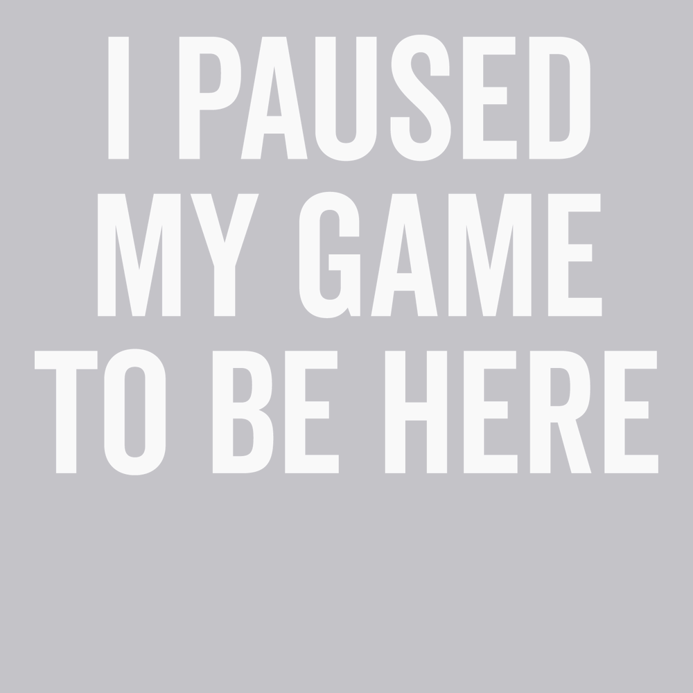I Paused My Game To Be Here T-Shirt SILVER