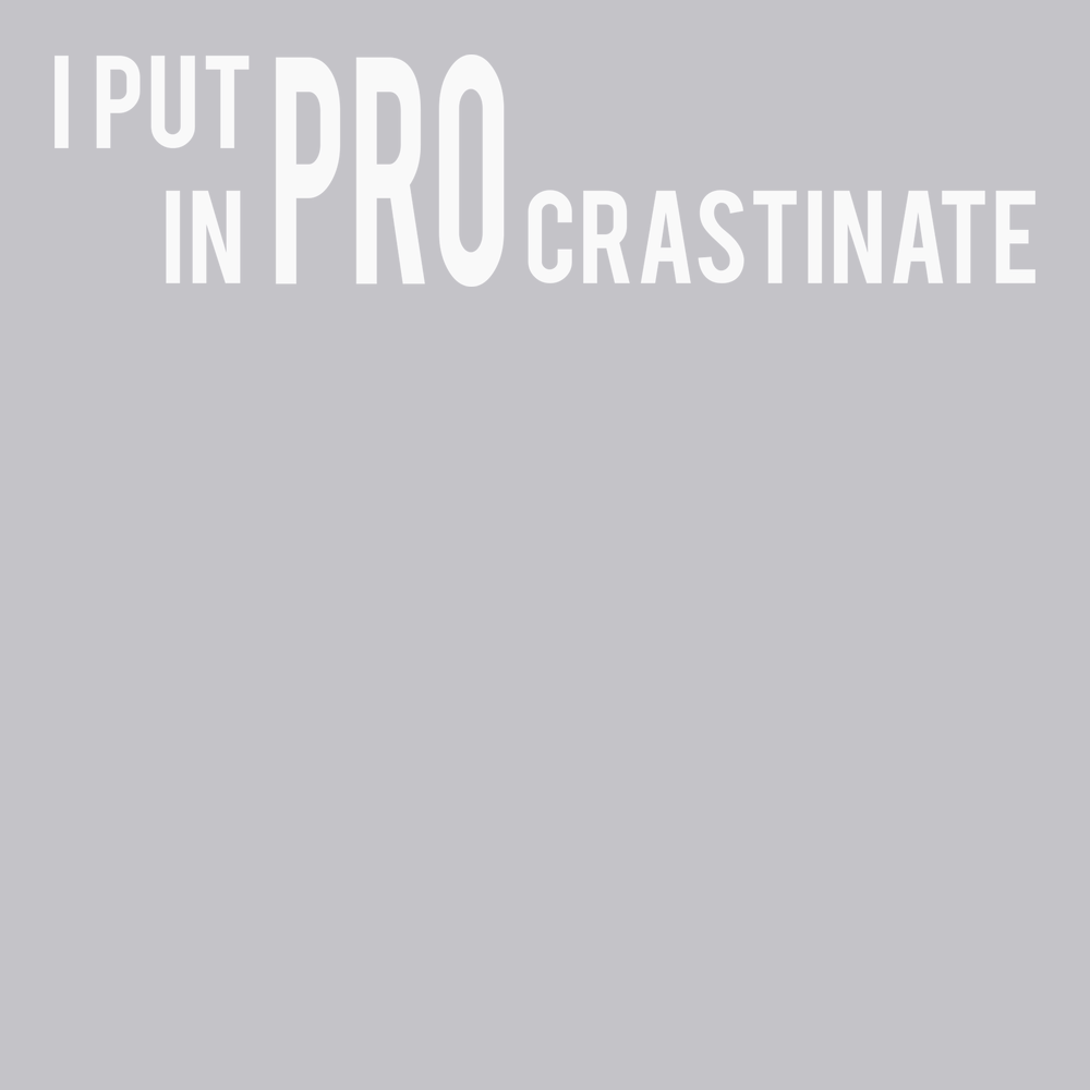 I Put The Pro In Procrastination T-Shirt SILVER