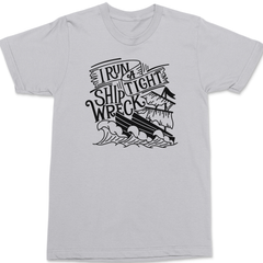 I Run A Tight Ship Wreck T-Shirt SILVER