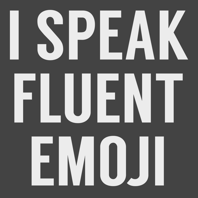 I Speak Fluent Emoji T-Shirt CHARCOAL