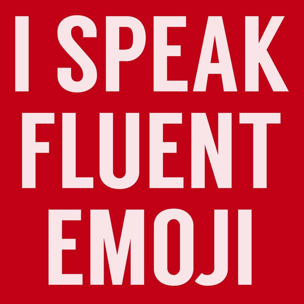 I Speak Fluent Emoji T-Shirt RED
