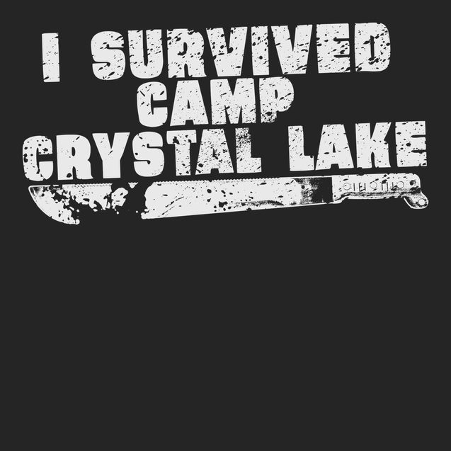 I Survived Camp Crystal Lake T-Shirt BLACK