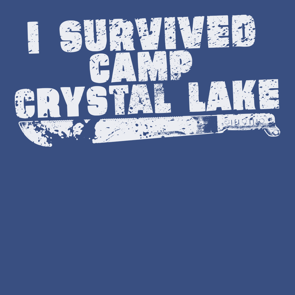 I Survived Camp Crystal Lake T-Shirt BLUE