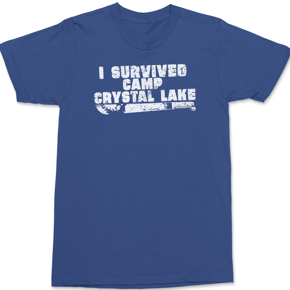 I Survived Camp Crystal Lake T-Shirt BLUE