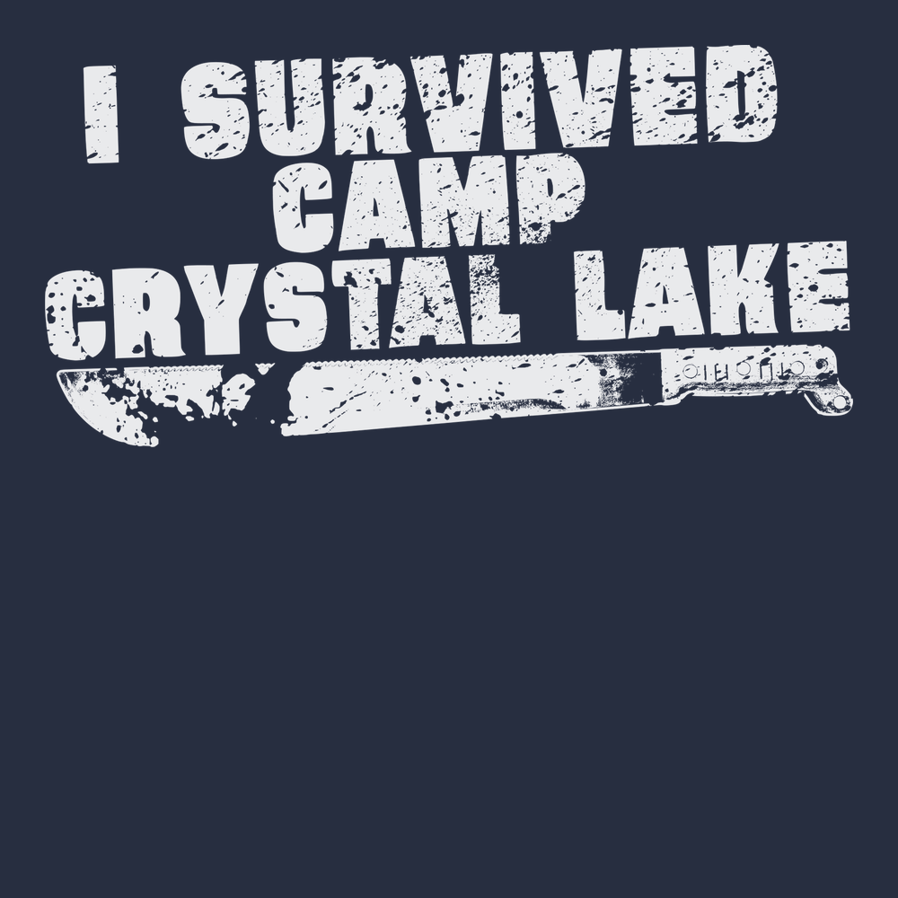 I Survived Camp Crystal Lake T-Shirt NAVY