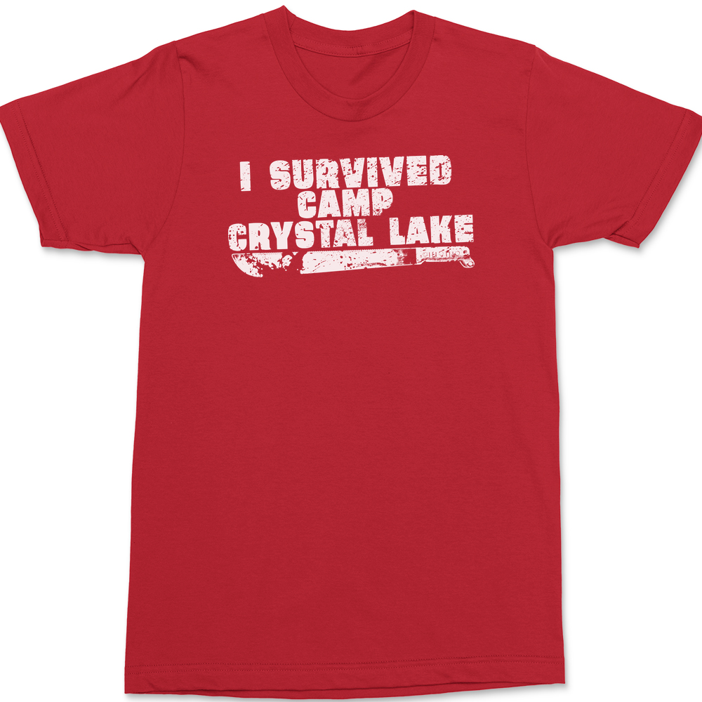 I Survived Camp Crystal Lake T-Shirt RED