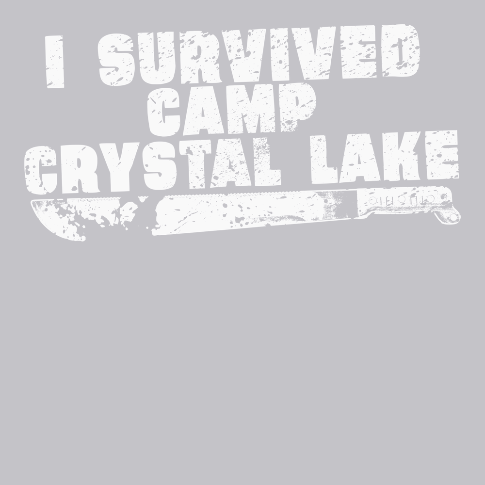I Survived Camp Crystal Lake T-Shirt SILVER