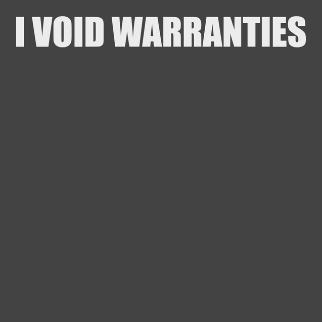 I Void Warranties T-Shirt CHARCOAL