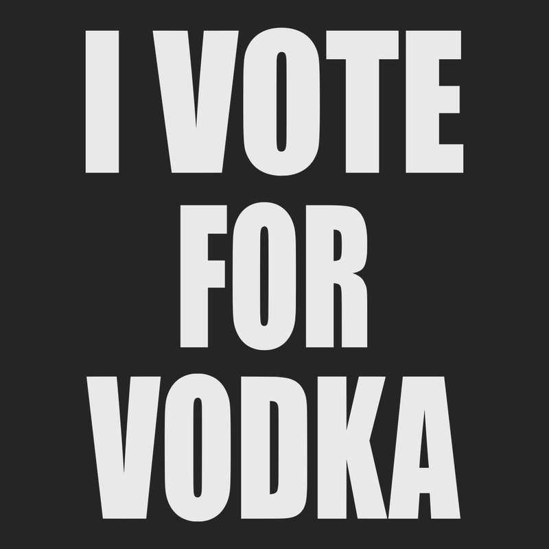 I Vote For Vodka T-Shirt BLACK