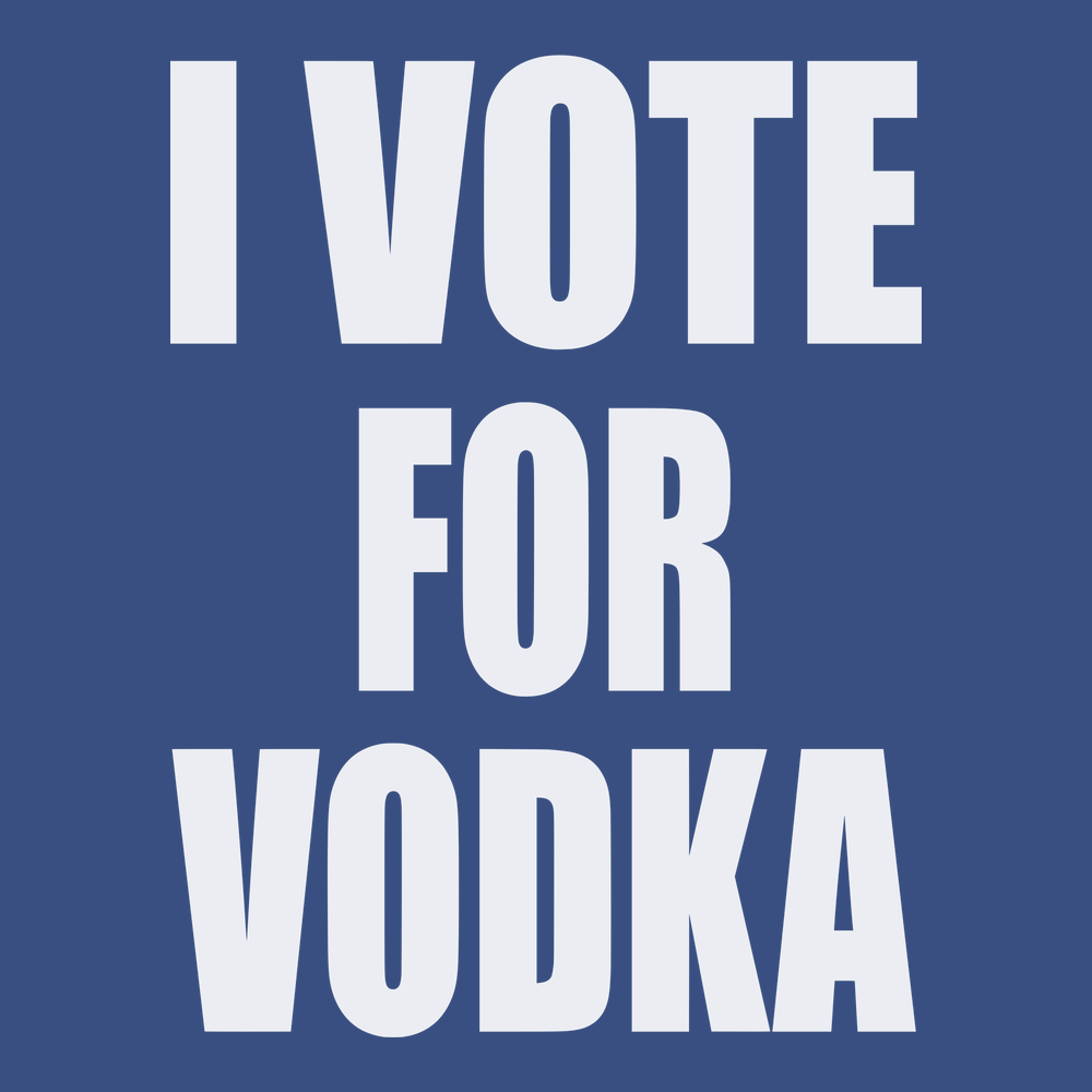 I Vote For Vodka T-Shirt BLUE