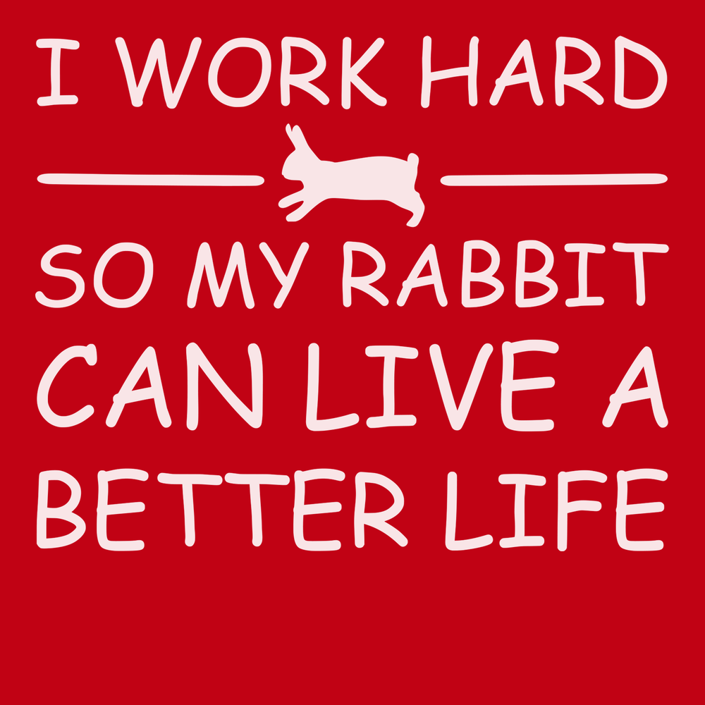 I Work Hard So My Rabbit Can Live A Better Life T-Shirt RED