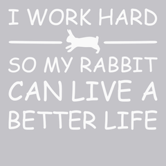 I Work Hard So My Rabbit Can Live A Better Life T-Shirt SILVER