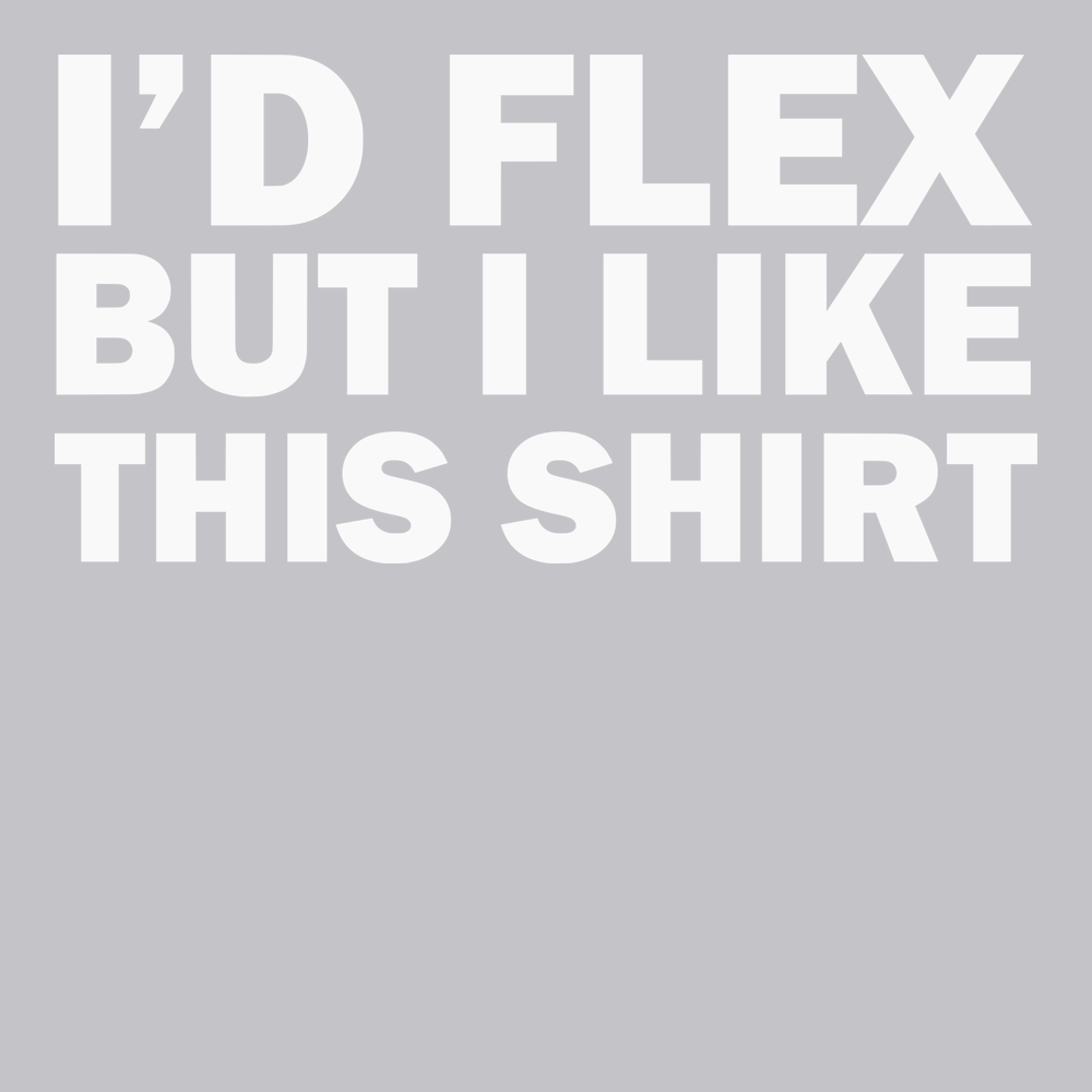 I'd Flex But I Like This Shirt T-Shirt SILVER