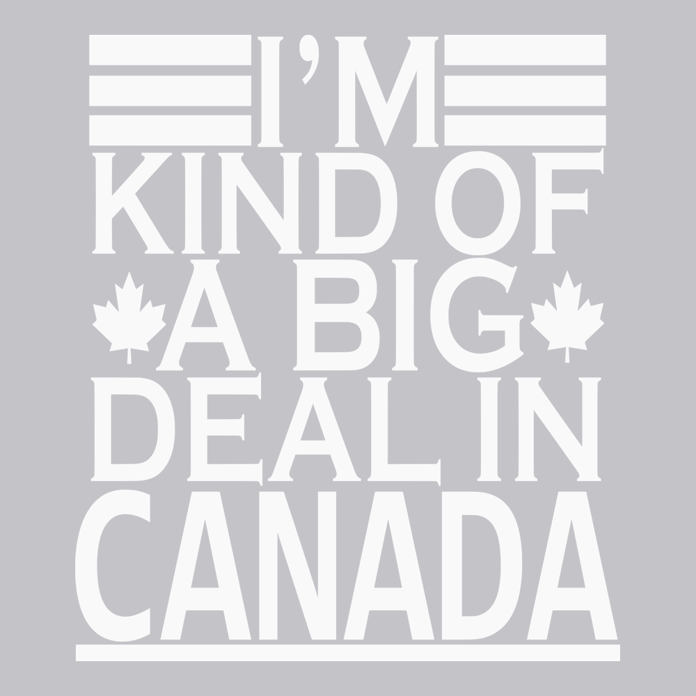 I'm Kind of a Big Deal In Canada T-Shirt SILVER