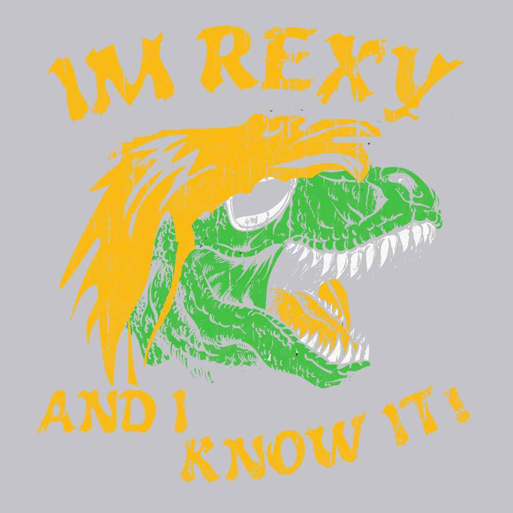I'm Rexy and I Know It T-Shirt SILVER