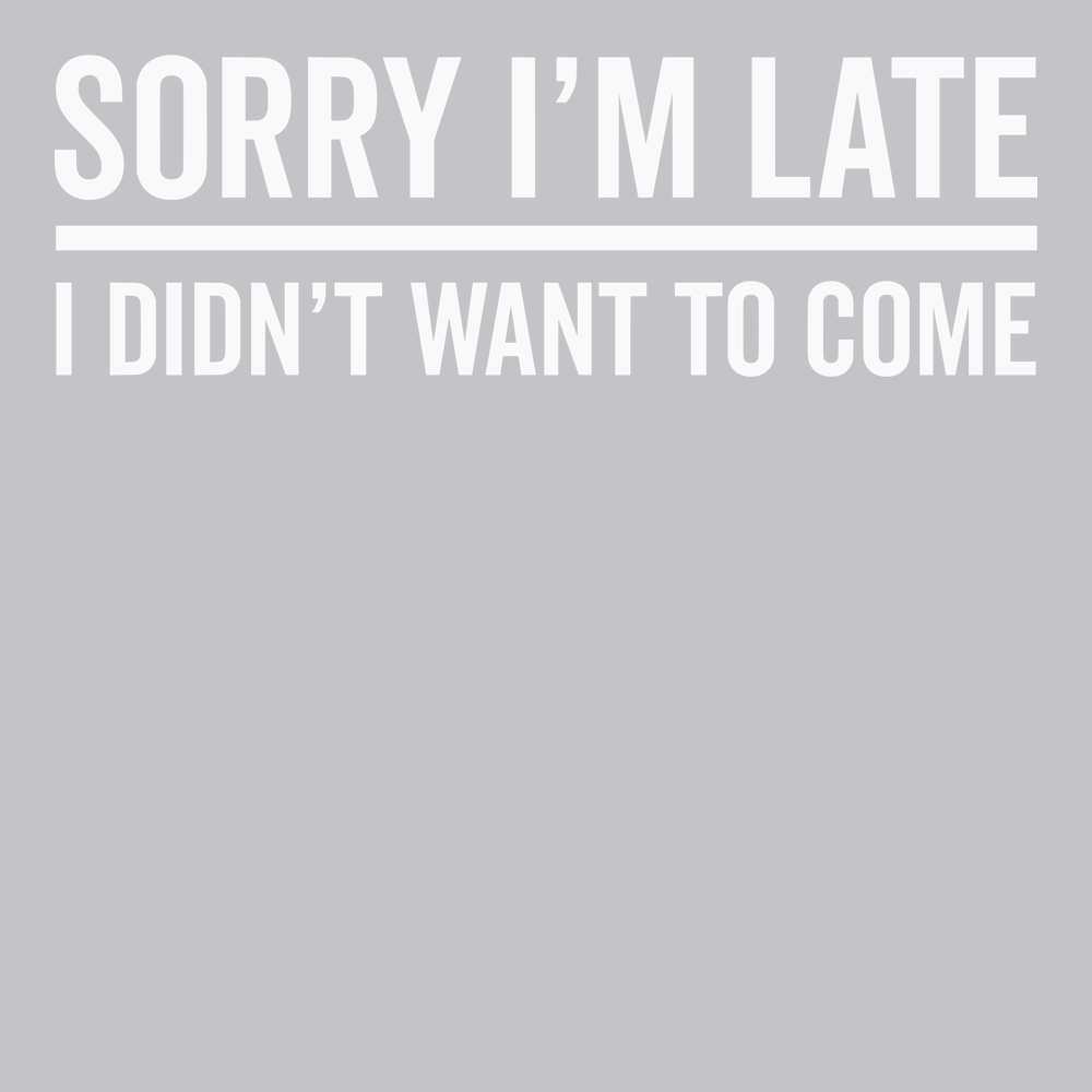 I'm Sorry I'm Late I Didn't Want To Come T-Shirt SILVER