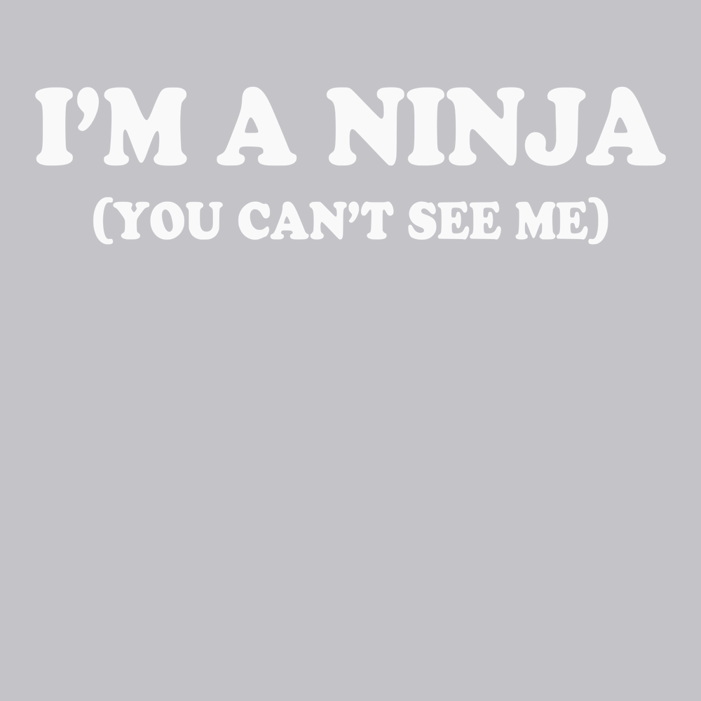 I'm a Ninja You Can't See Me T-Shirt SILVER