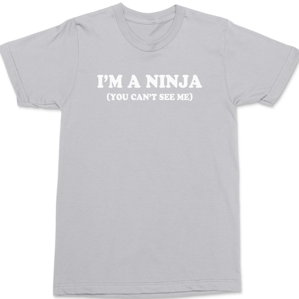I'm a Ninja You Can't See Me T-Shirt SILVER