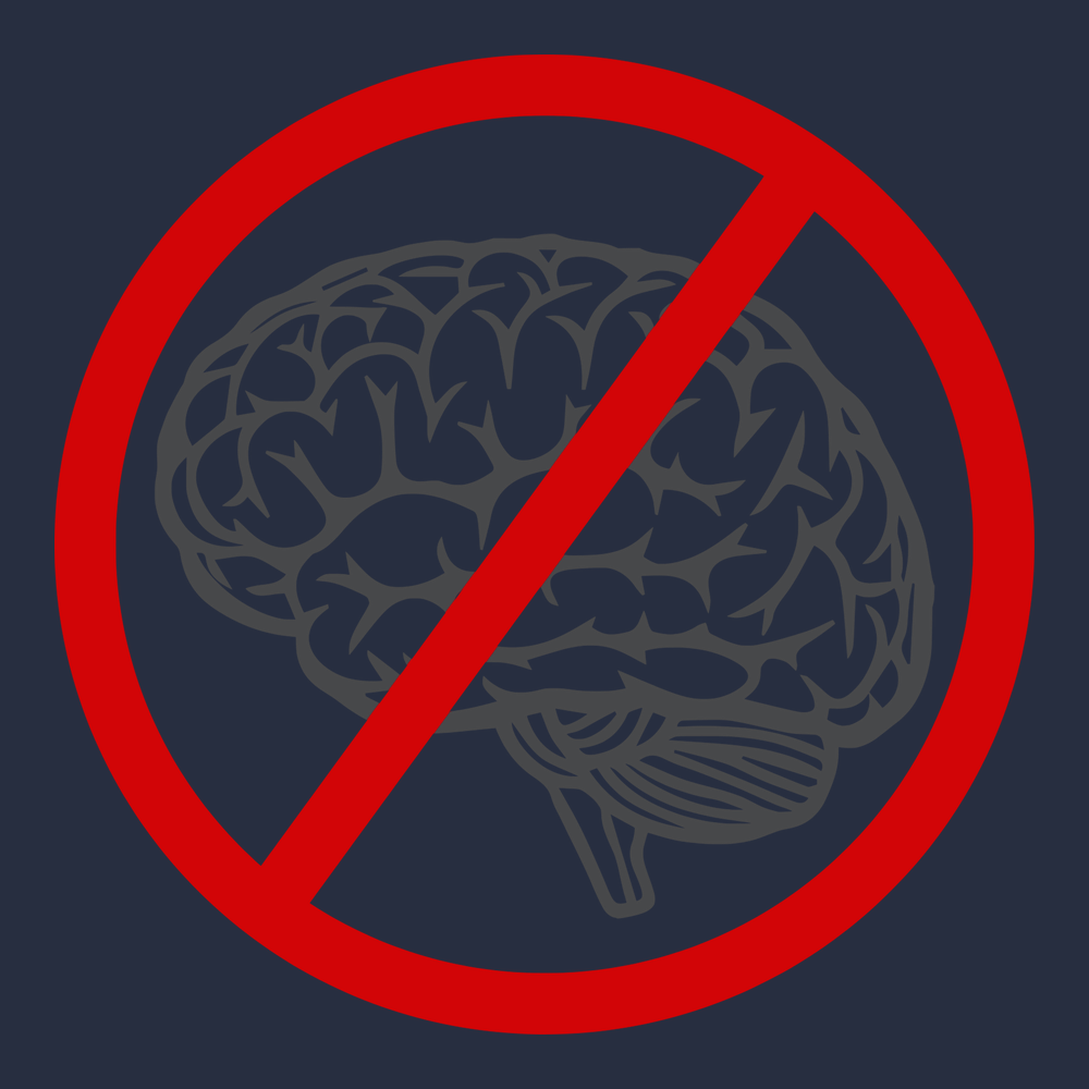 Idiotcracy Anti Brain T-Shirt NAVY