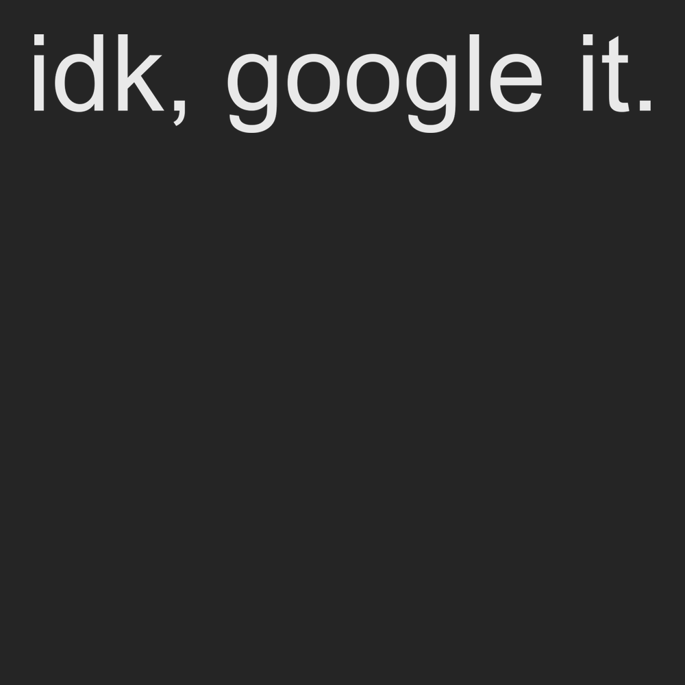 Idk Google It T-Shirt BLACK