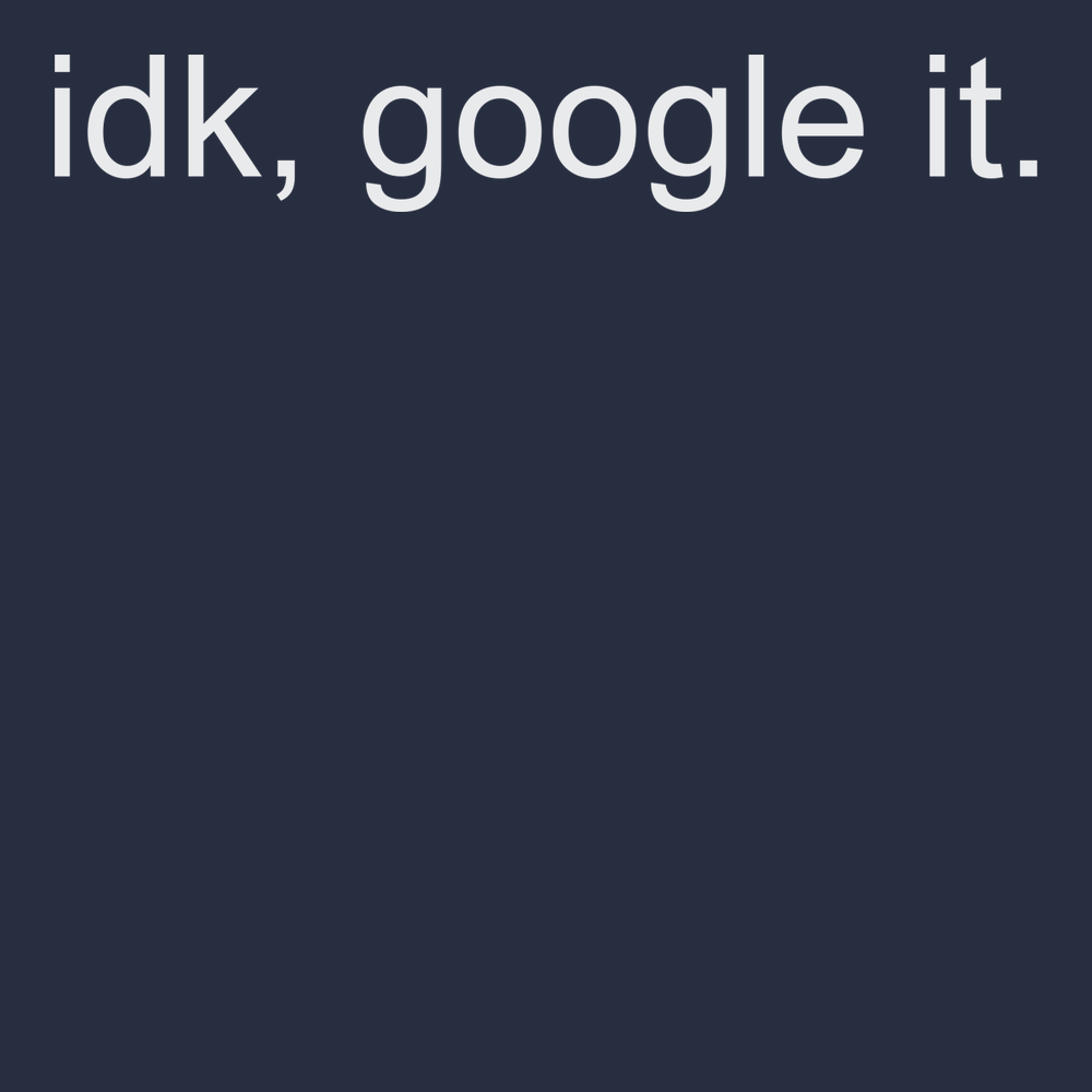 Idk Google It T-Shirt NAVY