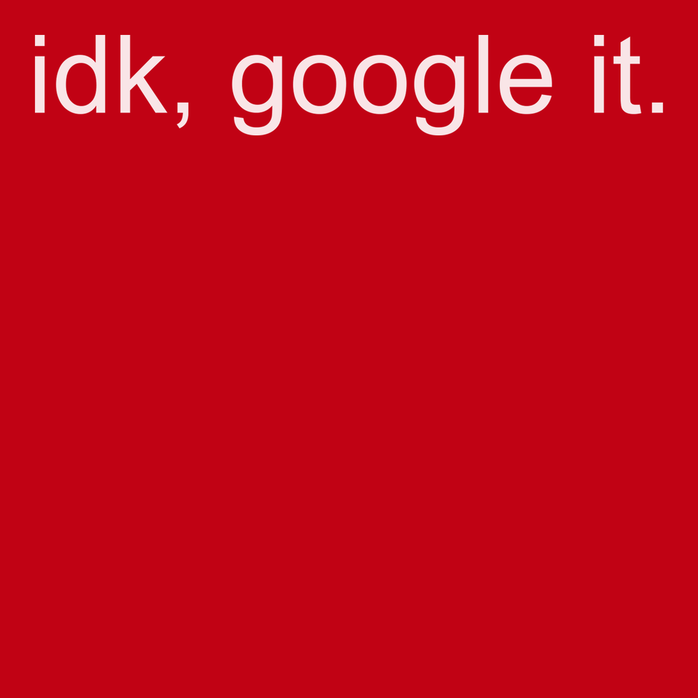 Idk Google It T-Shirt RED