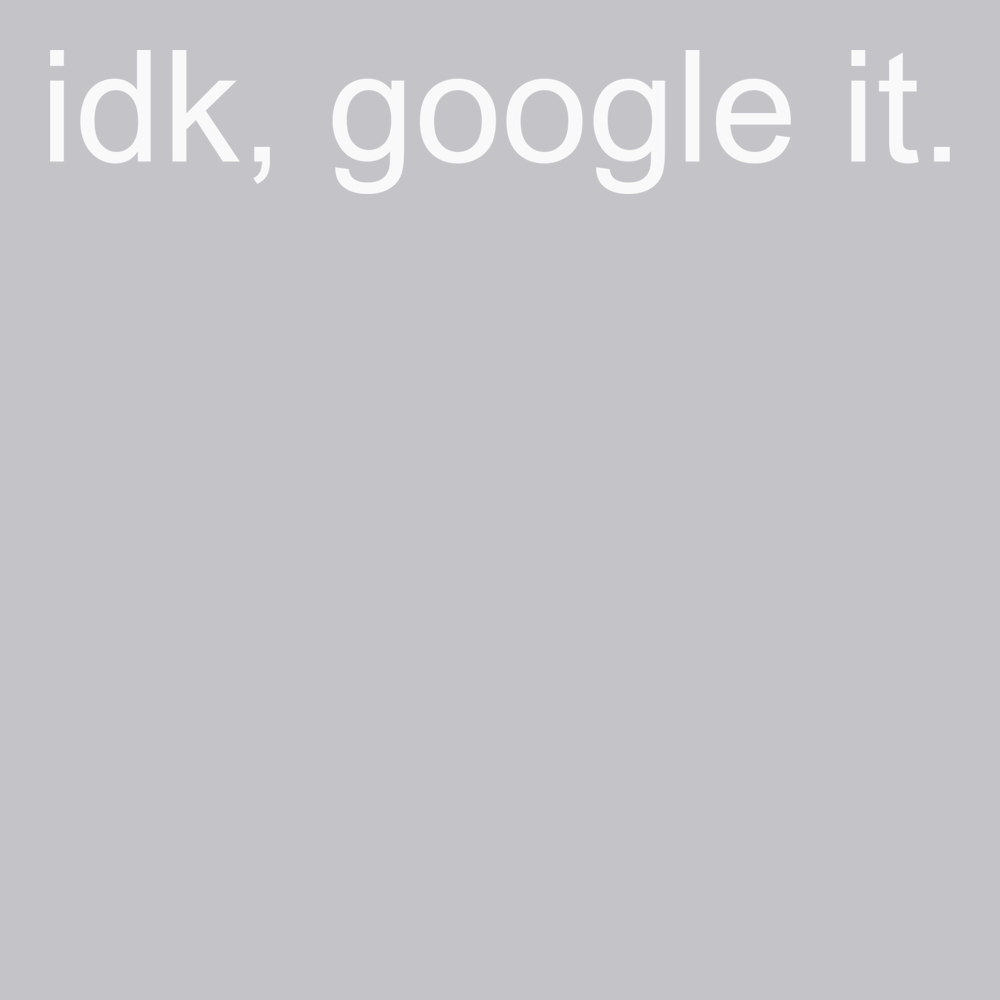 Idk Google It T-Shirt SILVER