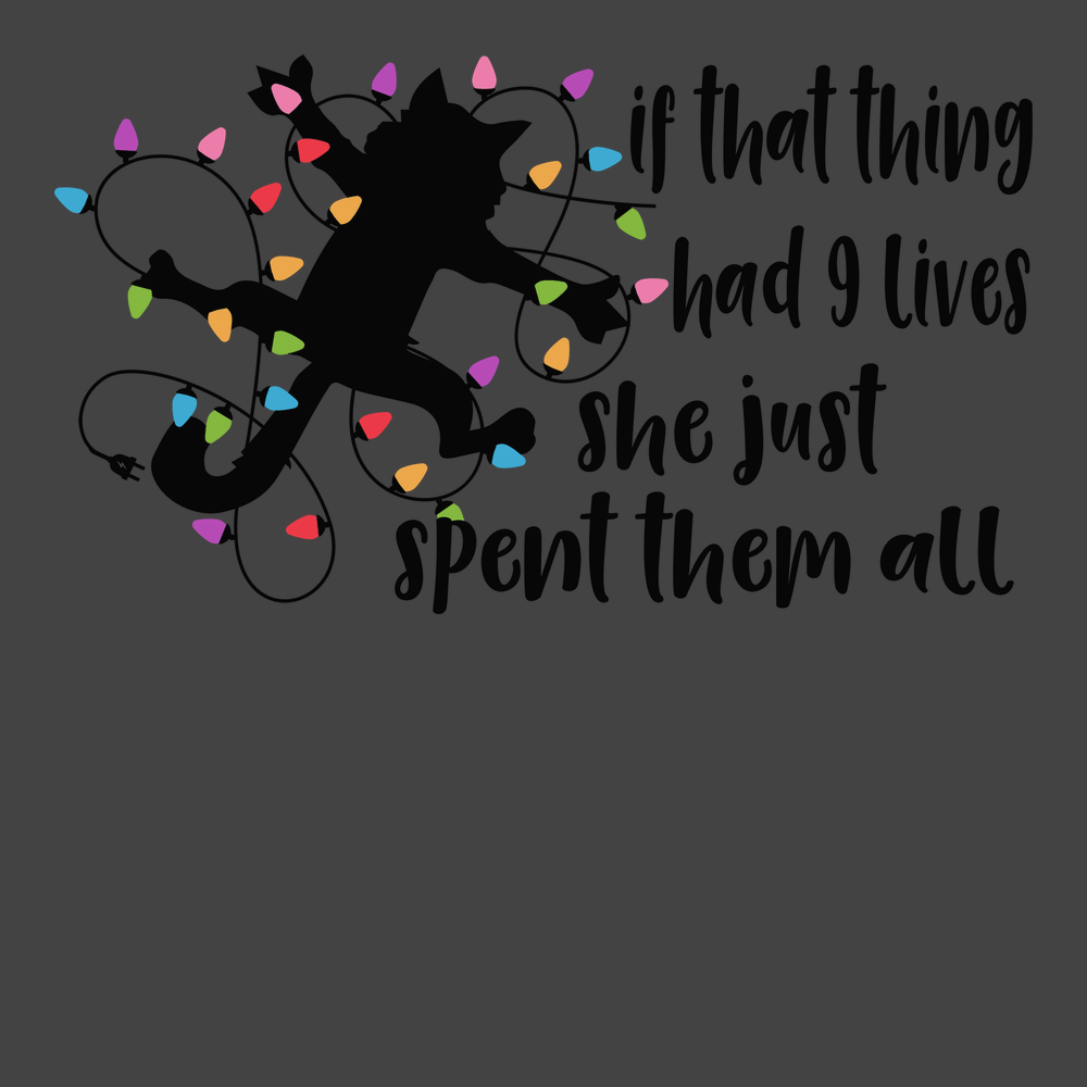 If That Thing Had 9 Lives T-Shirt CHARCOAL