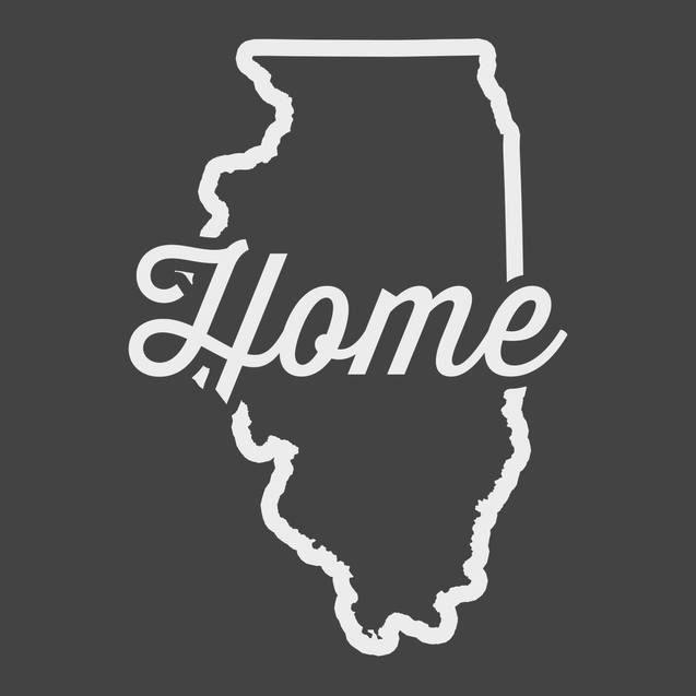 Illinois Home T-Shirt CHARCOAL