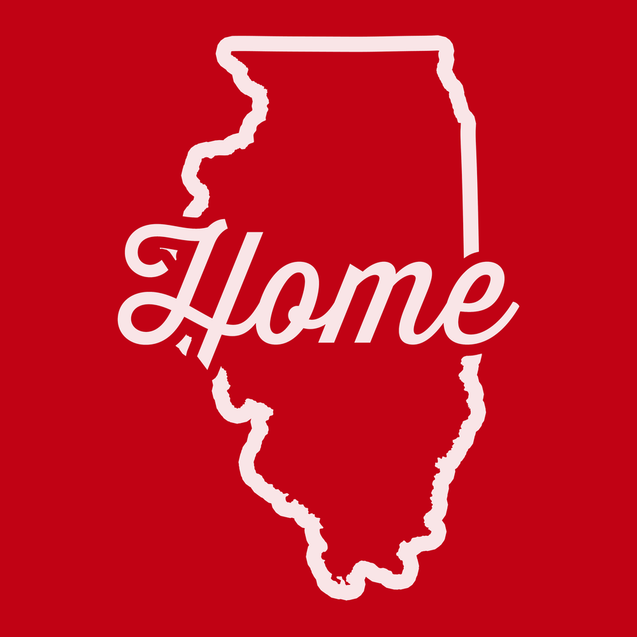 Illinois Home T-Shirt RED