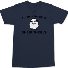 Im Here For Some Sheep Thrills T-Shirt Navy