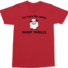 Im Here For Some Sheep Thrills T-Shirt RED