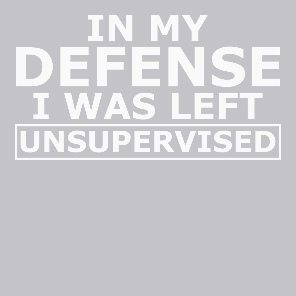 In My Defense I Was Left Unsupervised T-Shirt SILVER