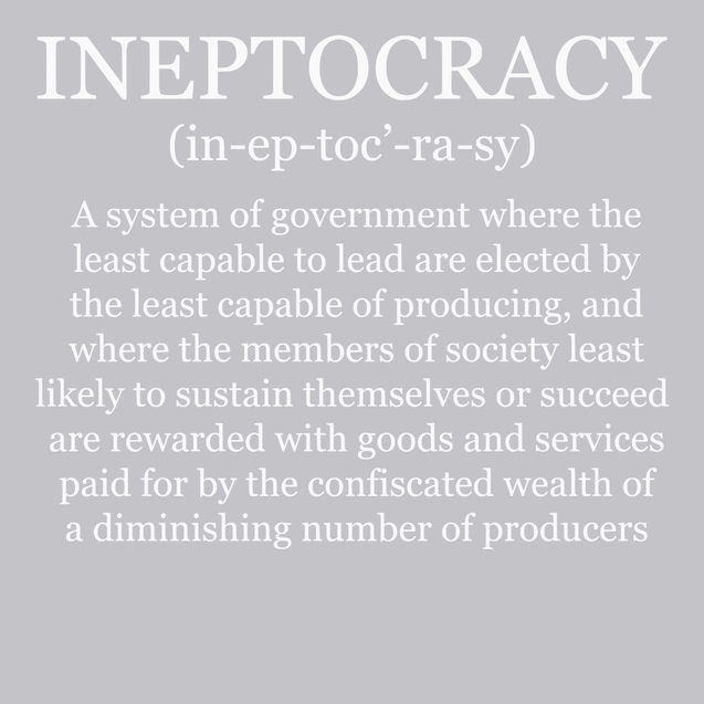 Ineptocracy T-Shirt SILVER