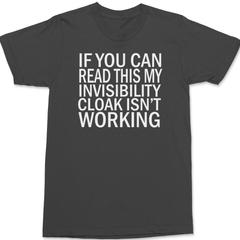 Invisibility Cloak T-Shirt CHARCOAL