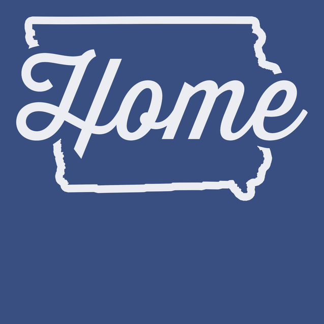 Iowa Home T-Shirt BLUE