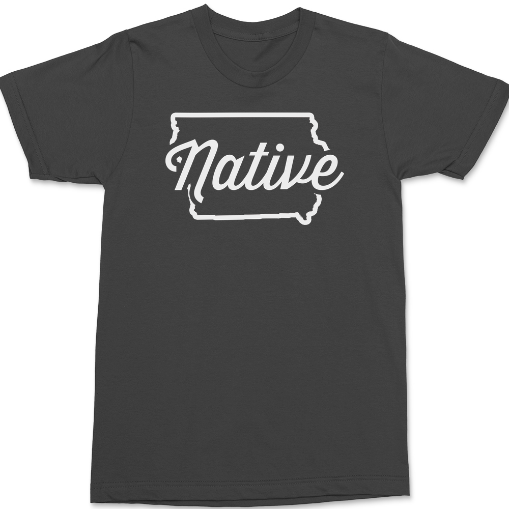 Iowa Native T-Shirt CHARCOAL