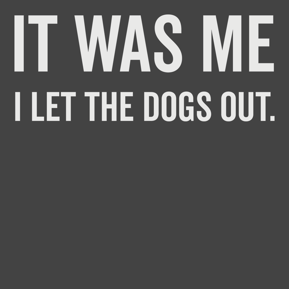 It Was Me I Let The Dogs Out T-Shirt CHARCOAL