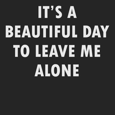 It's A Beautiful Day To Leave Me Alone T-Shirt BLACK
