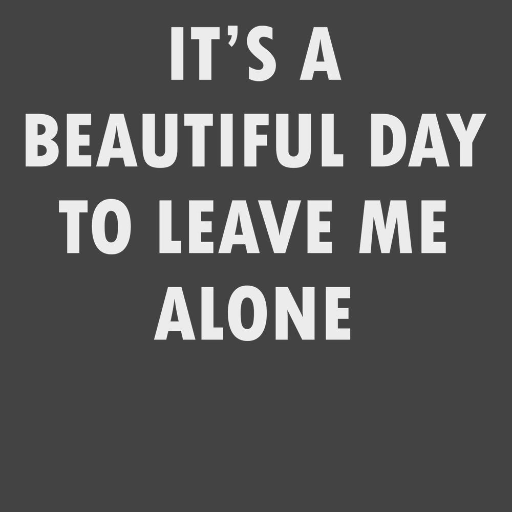 It's A Beautiful Day To Leave Me Alone T-Shirt CHARCOAL