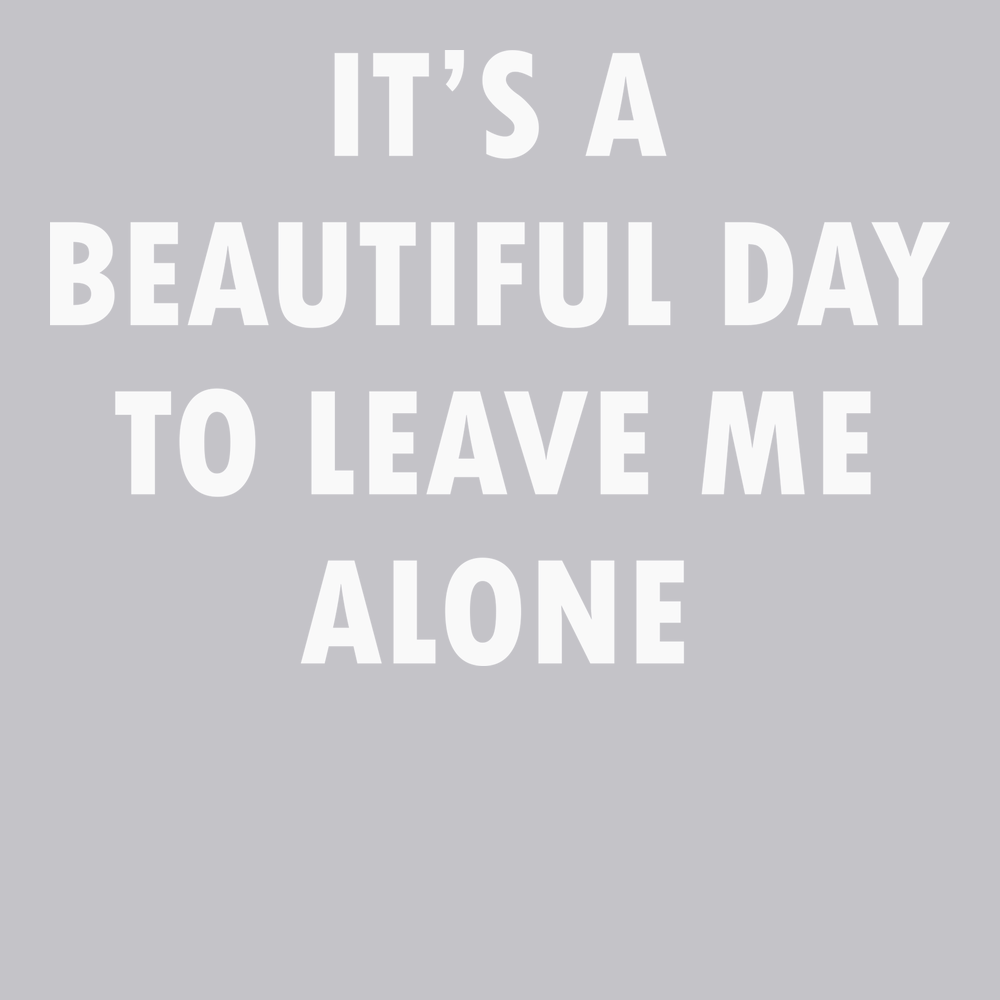 It's A Beautiful Day To Leave Me Alone T-Shirt SILVER