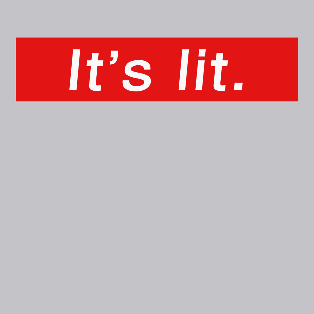 It's Lit T-Shirt SILVER