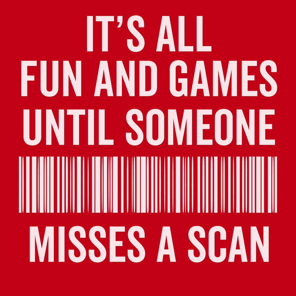 Its All Fun and Games Until Someone Misses A Scan T-Shirt RED